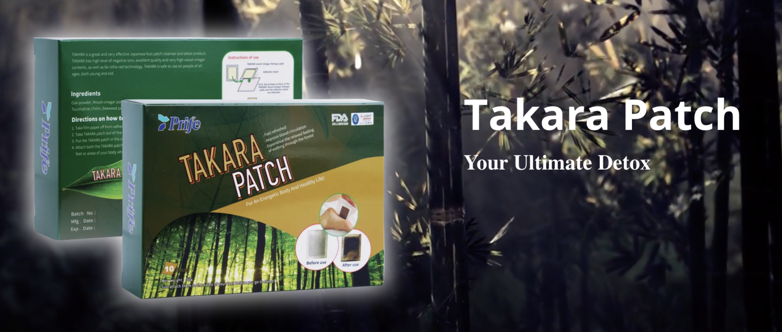 Takara Patch - Miếng dán chân Detox cơ thể  - Prife