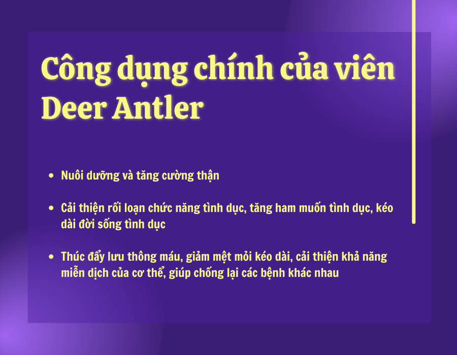 Viên nang Deer Antler - Viên thuốc bổ cho sức khỏe tình dục - Prife là gì?